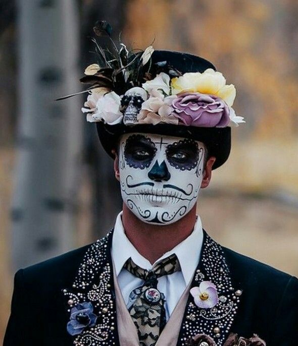 easy day of the dead makeup for guys