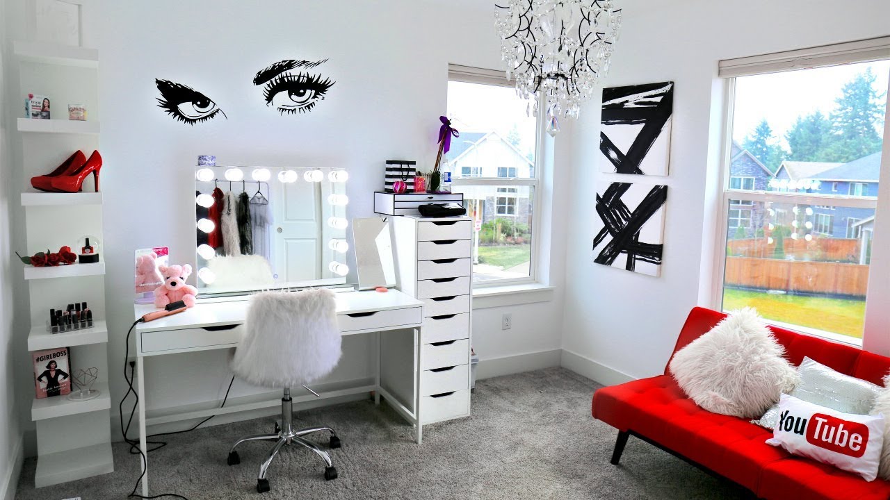 glam makeup room ideas