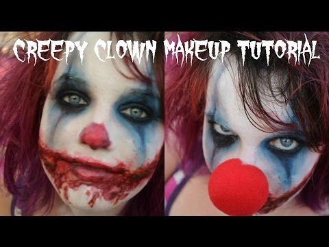 scary clown makeup tutorial for halloween