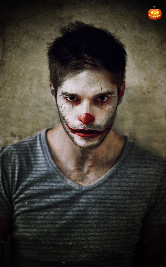 scary jester makeup ideas for men