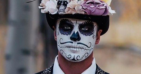 easy day of the dead makeup for guys