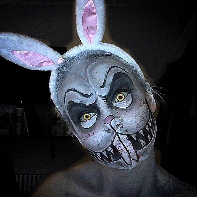 scary bunny halloween makeup ideas