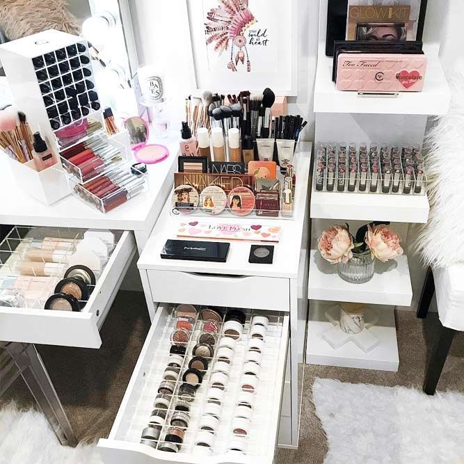 Simple Diy Makeup Storage Ideas, Vanity Makeup Storage