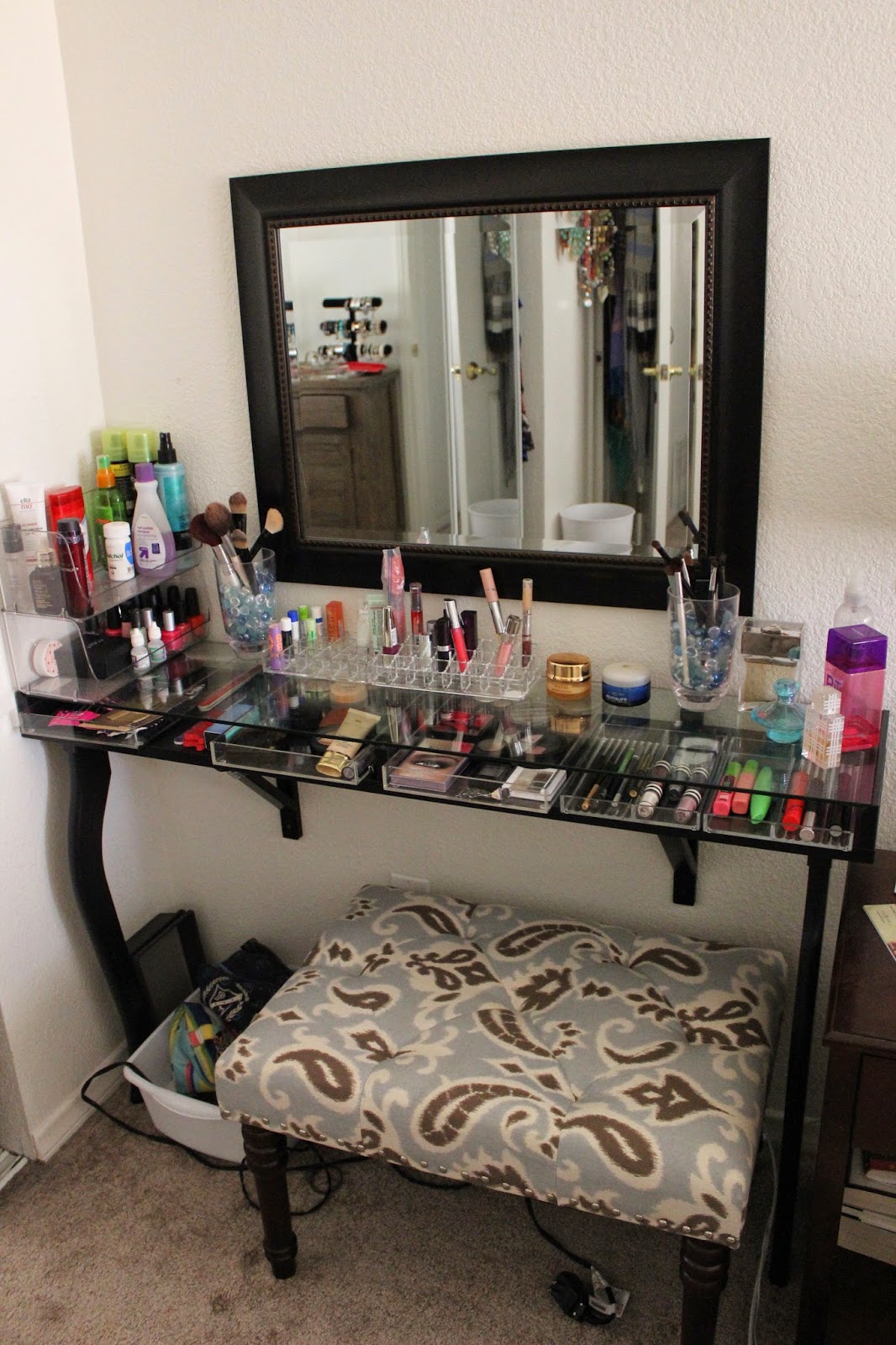 makeup vanity organization ideas diy