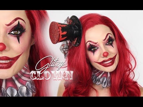 scary clown makeup tutorial for halloween