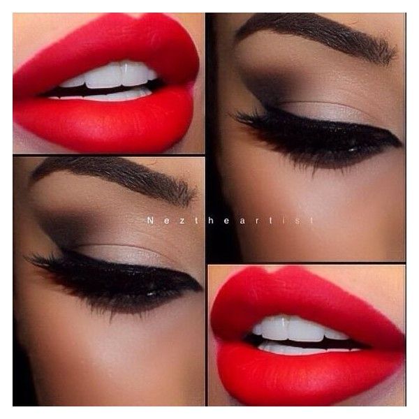makeup ideas for red and black dress