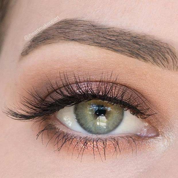 natural eyeshadow looks for green eyes