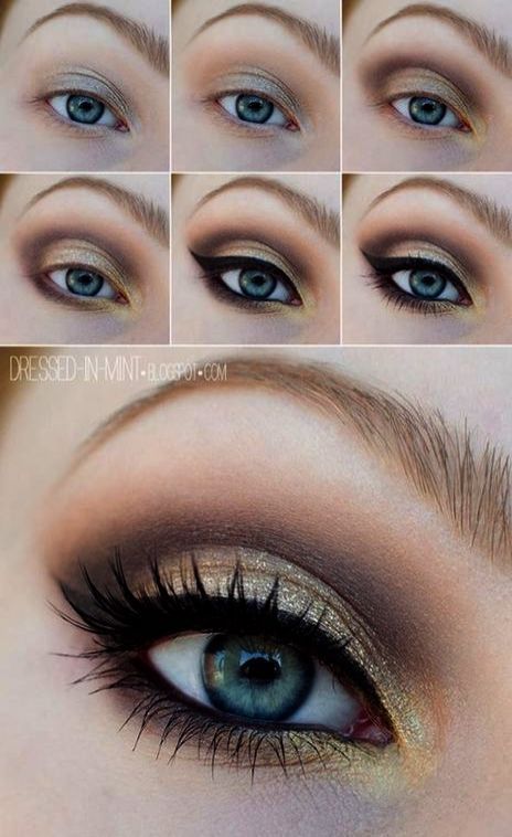 makeup ideas for brown hair blue eyes