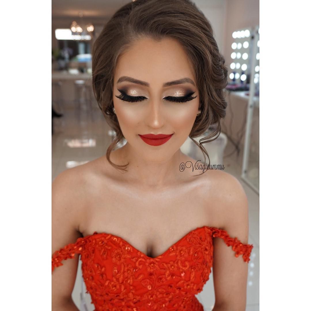 homecoming makeup ideas for red dress