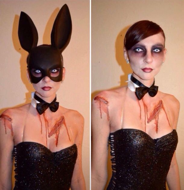 scary bunny halloween makeup ideas
