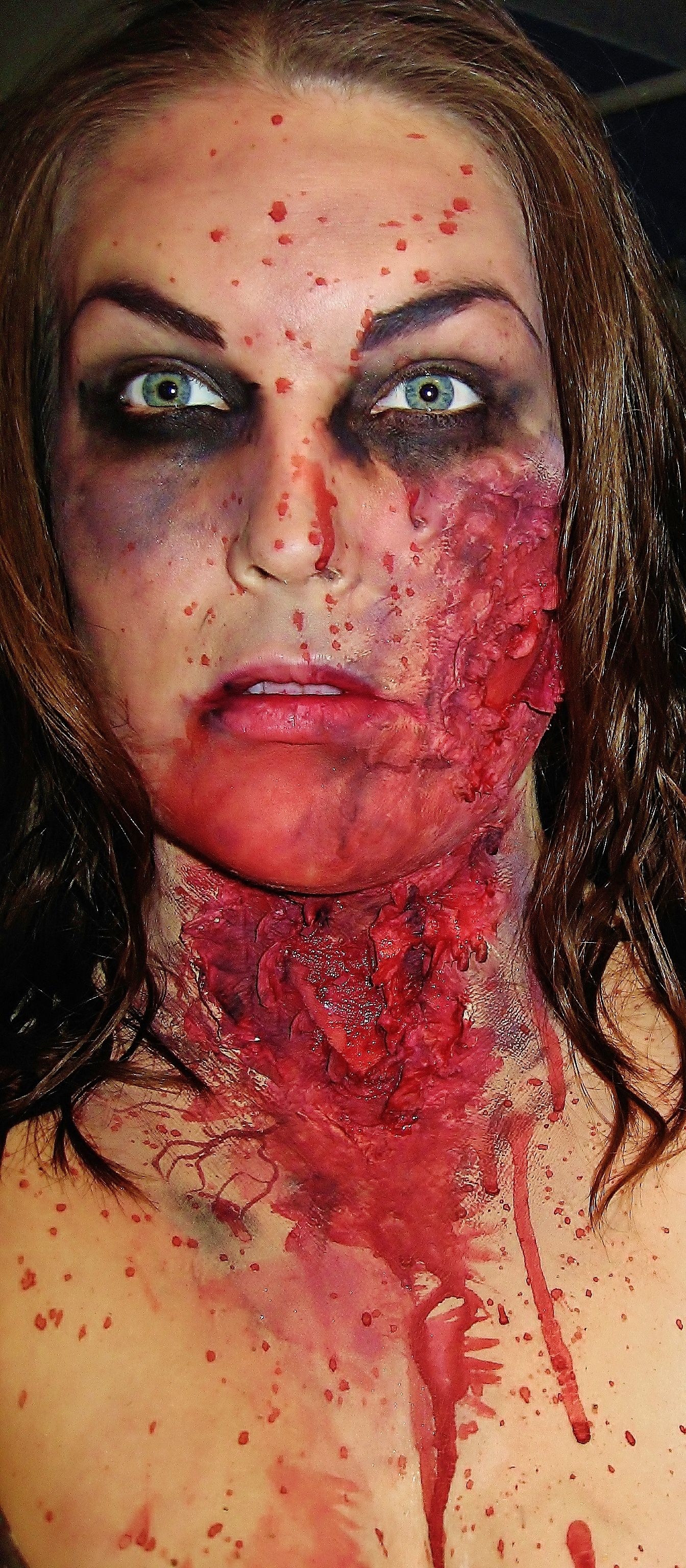 simple kid zombie liquid latex face makeup ideas