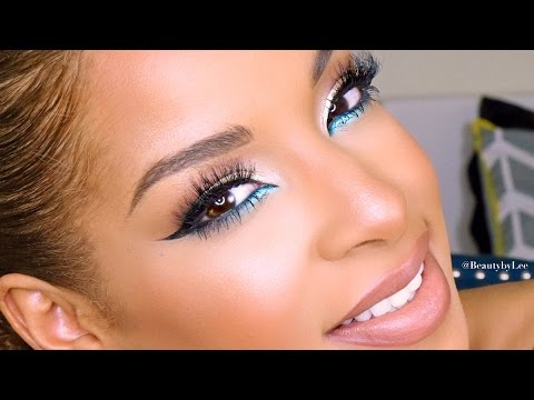 prom makeup ideas for a teal dress