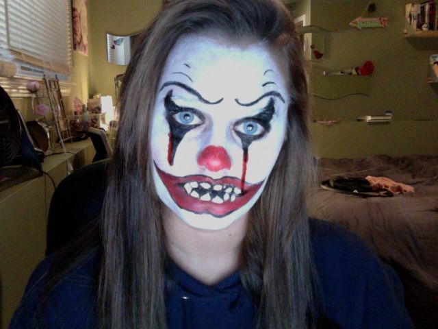 scary clown makeup easy