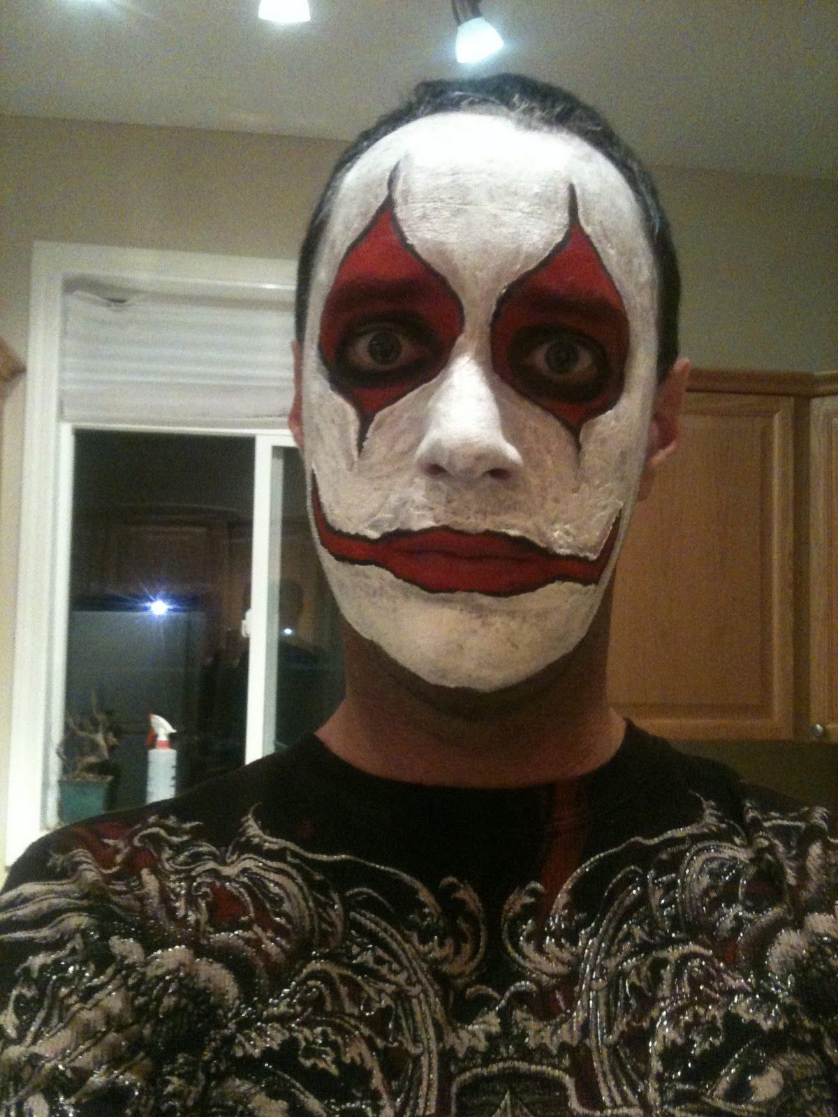 silly clown makeup ideas for men with beards.