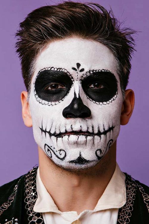 day of the dead mens makeup ideas