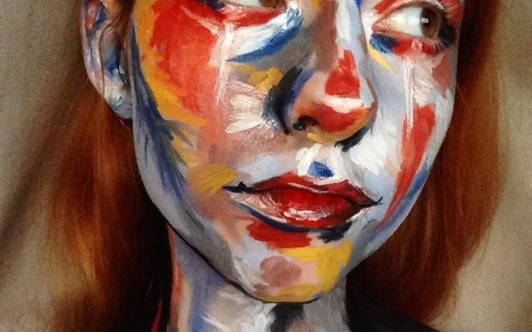 Oil painting illusion type makeup