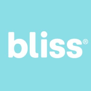 Bliss Logo on blue background