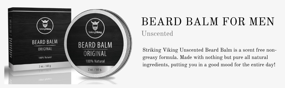 beard balm unscented, striking viking beard balm for men, unscented beard balm viking