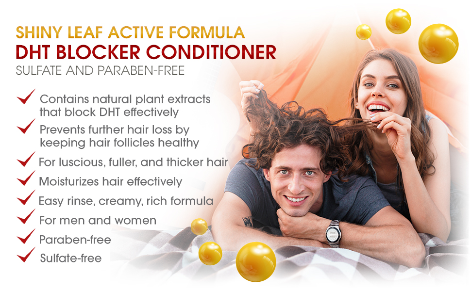 Shiny Leaf Active Formula DHT Blocker Conditioner  Sulfate and Paraben-Free