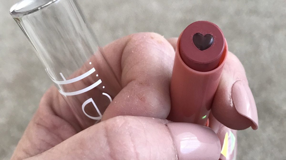 Guys, I am so excited!  The elf moisturizing lip core has the cutest heart in the middle!