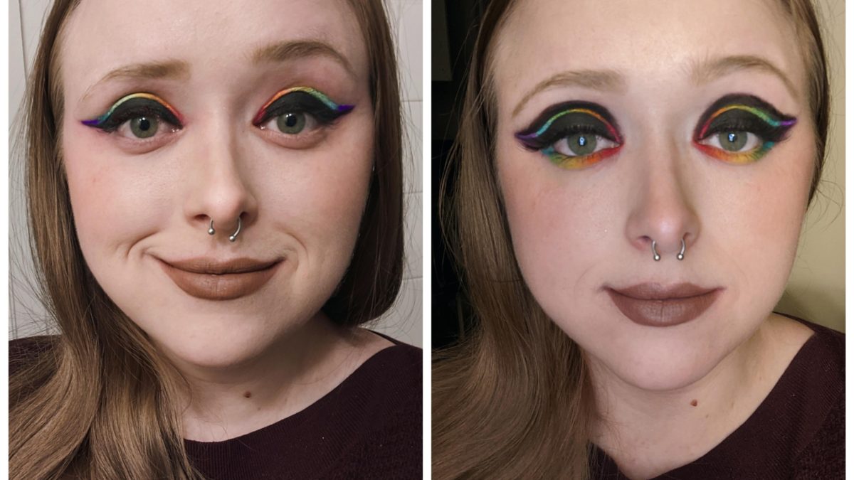 Using so much black shadow in a look is honestly such a teenage dream.  Two black and neon looks!