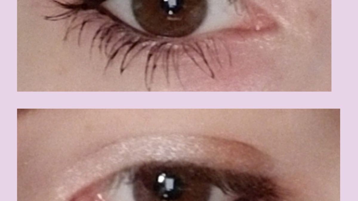 With and without Maybelline mascara