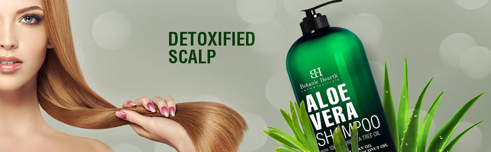 botanic hearth aloe vera shampoo natural tea tree essential oil scalp hair dandruff dry flaky best