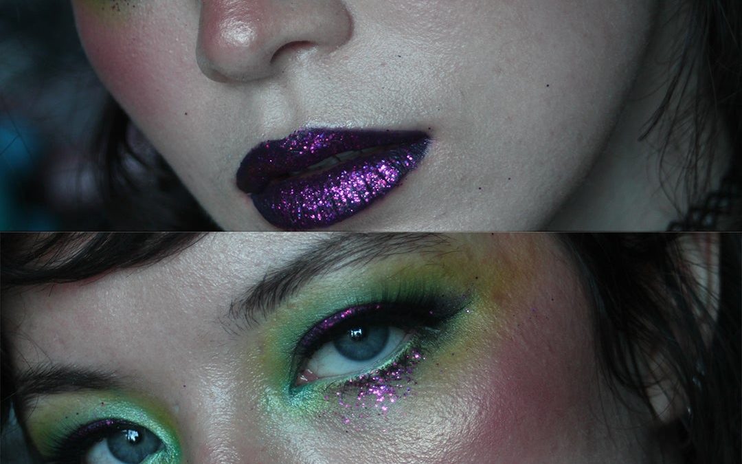 smoky greens + purple glitter = emo fairy vibes?