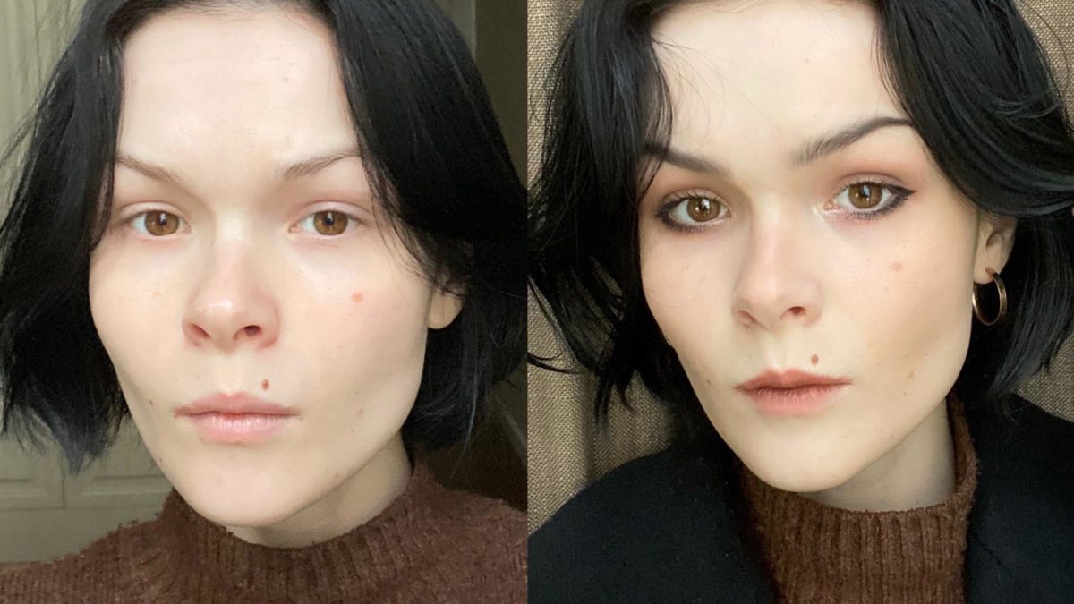 Before and after CCW daily makeup