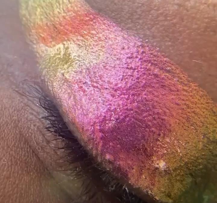 Fleeky Friday multichrome “omega” pigment mixed with their mixing medium.