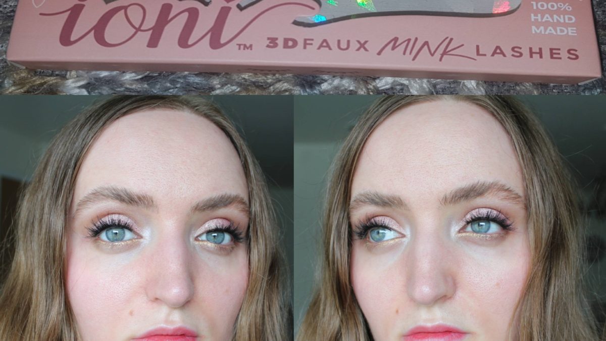 I first tried the Ioni Cosmetics 3D faux mink lashes in the “Natural Lite wispy” style – what do we think of these?
