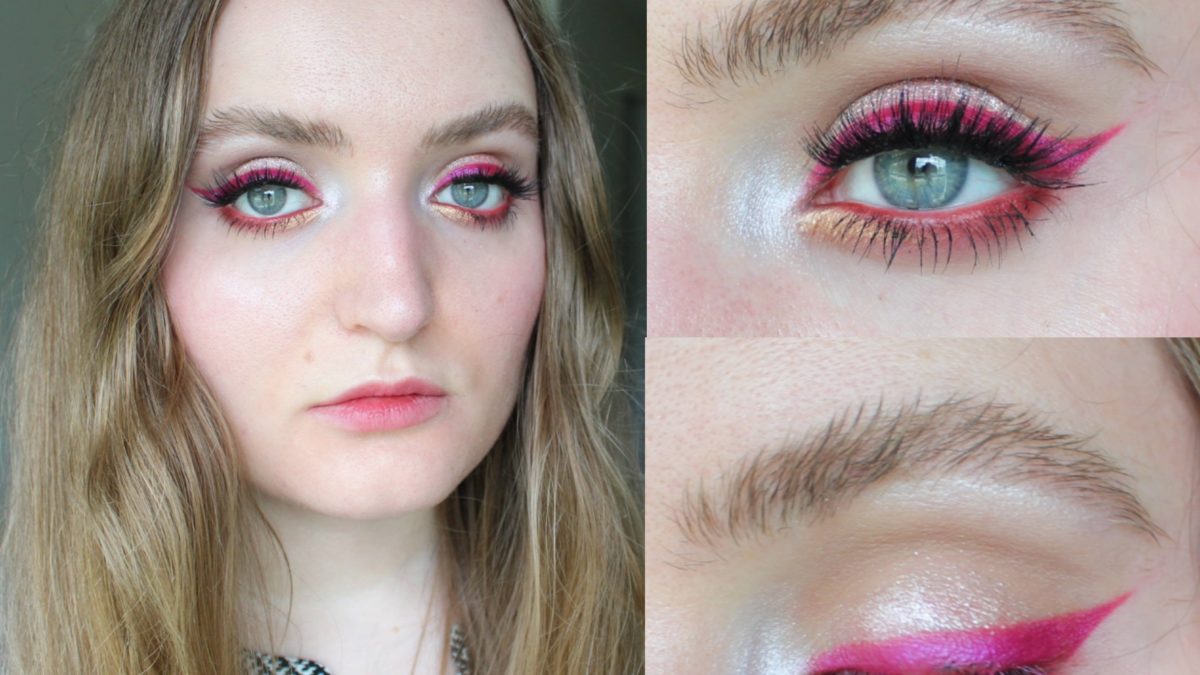 I’ve been feeling a bit of energy lately, so I did a fuschia / red look to lift myself up a bit