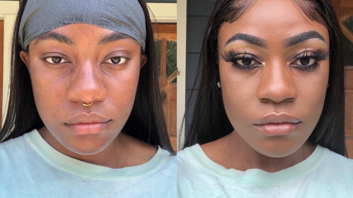 My makeup transformation at the end of my studies.  I did everything I could for a nice “natural” look.