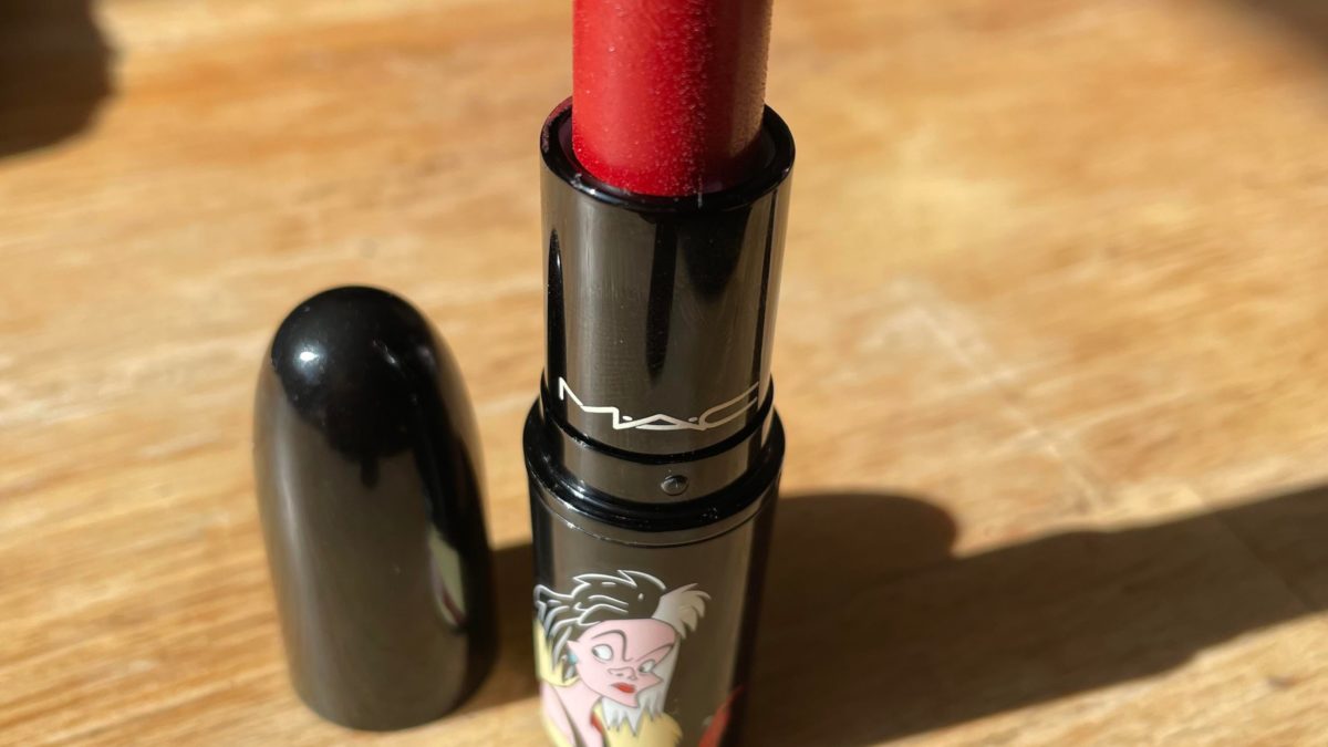 I don’t want to think about the age of this lipstick, but I’m glad I kept it;  MAC Heartless, from the Disney Villains collection