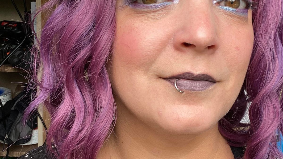 Inspired by a user here, a more pastel look for me.  What do you think of this purple haired lipstick?