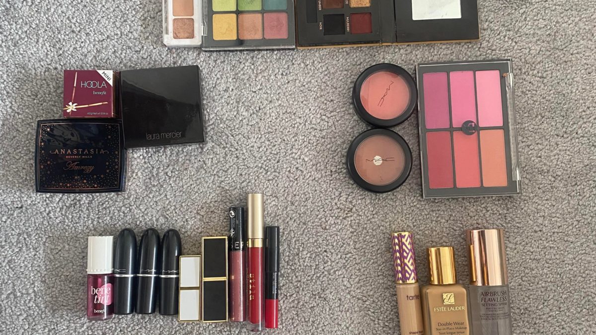 My minimalist makeup collection.  Still recovering.  You still have to work on the blushes