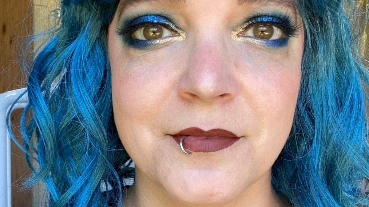 New here, fairly new to makeup.  Do I take off this blue and gold look?