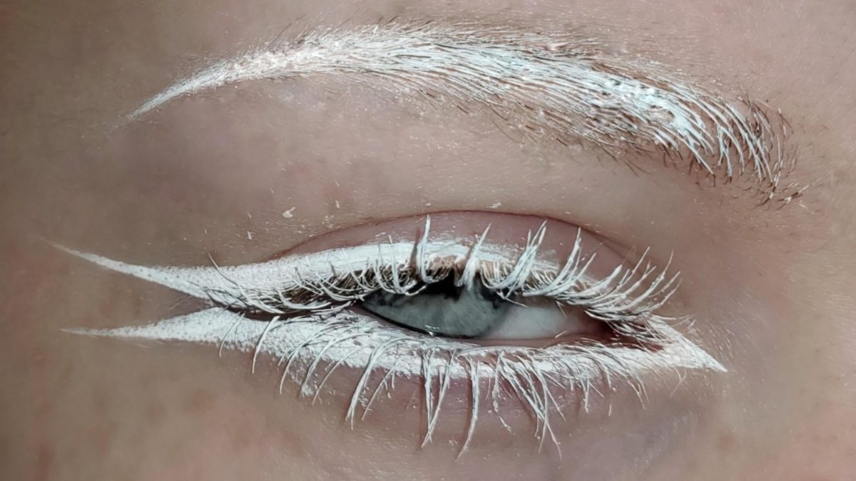 white eyeliner!  wear for the first time