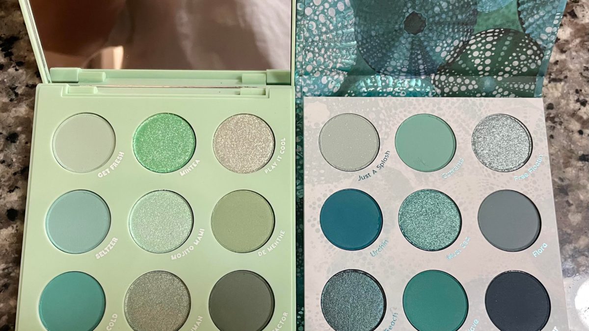 Colourpop Mint to Be and High Tide Comparison – I bought them together because I felt the deeper teals would be super complementary to the mint undertones.  Can’t wait to do pastel looks with this!