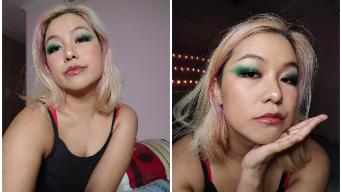 green makeup today ♥ ️