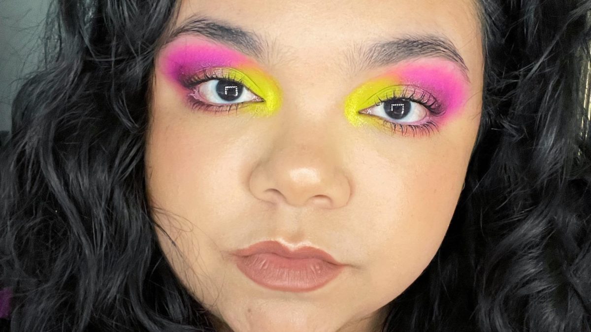 Look # 2 with the Poppi Cosmetics Neon Drip Palette!