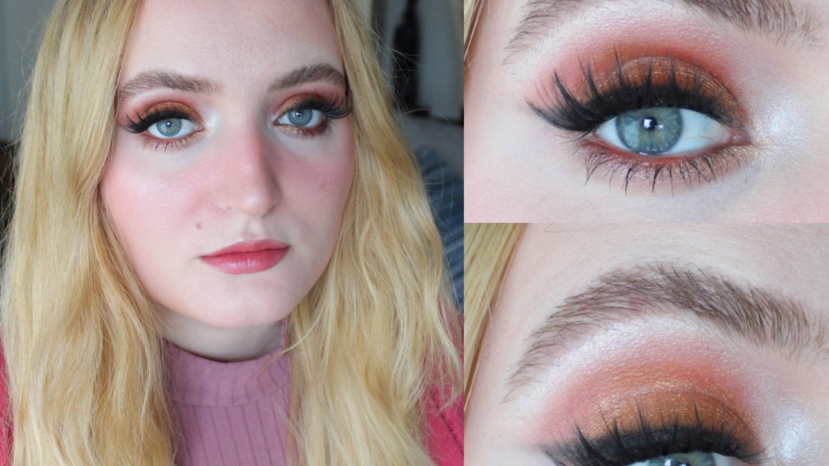 I am obviously very ready for fall with this smokey look in tan red tones.